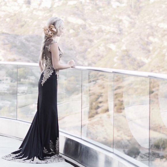 Long Prom Dress Embellished Mermaid Dress Satin - Picture 6 of 8